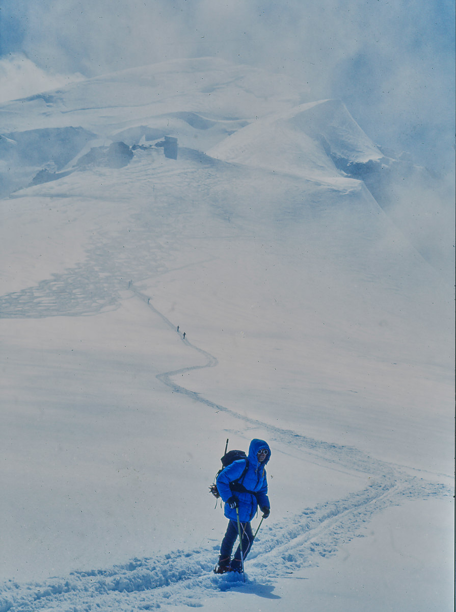 in front of the Mont Blanc summit